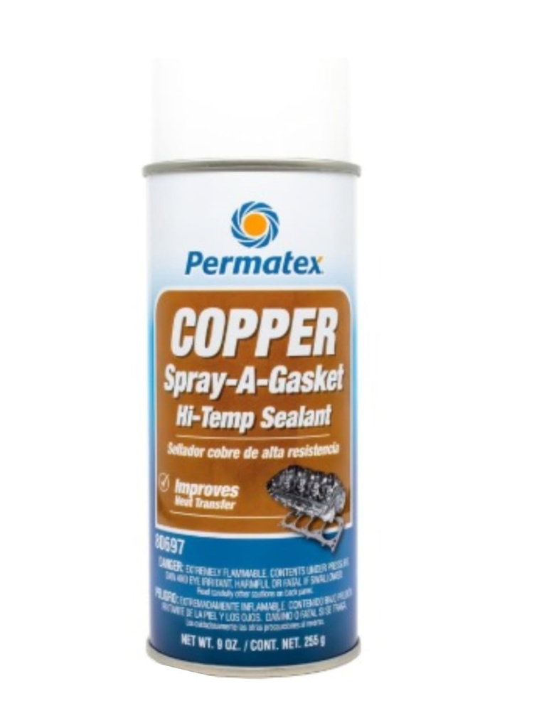 SPRAY SELLADOR COBRE A/ TEMP 255 Gr PERMATEX