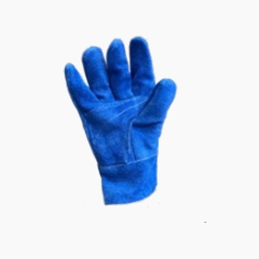 GUANTE 10" CARNAZA REFORZ PALMA AZUL