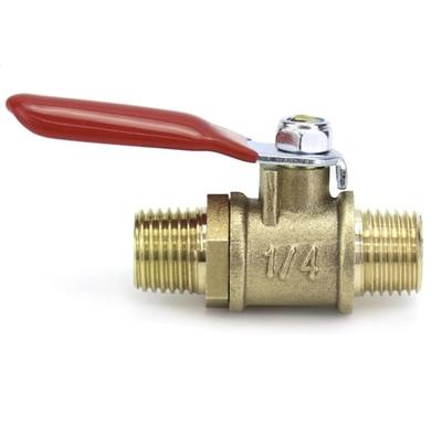 LLAVE  BOLA NPT MACHO-MACHO 1/4*1/4" (PASO RAPIDO)