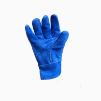 GUANTE 10" CARNAZA REFORZ PALMA AZUL