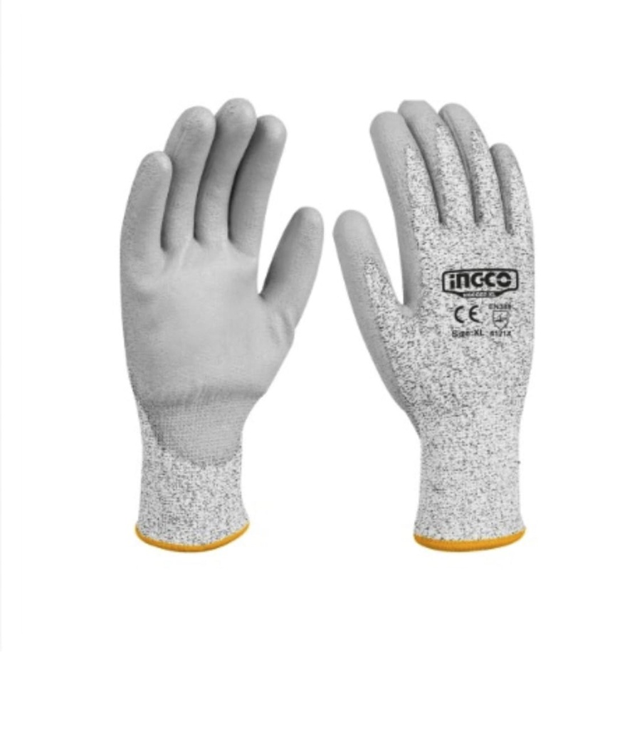 GUANTE TELA C/LATEX GRIS (RESISTER) INGCO
