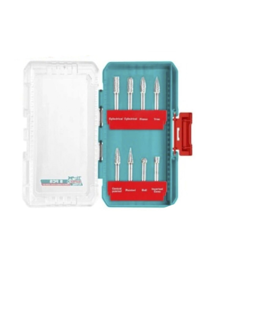 SET FRESAS TUNGSTENO (1/4) P/ METAL (C-08mm) 8 PZS