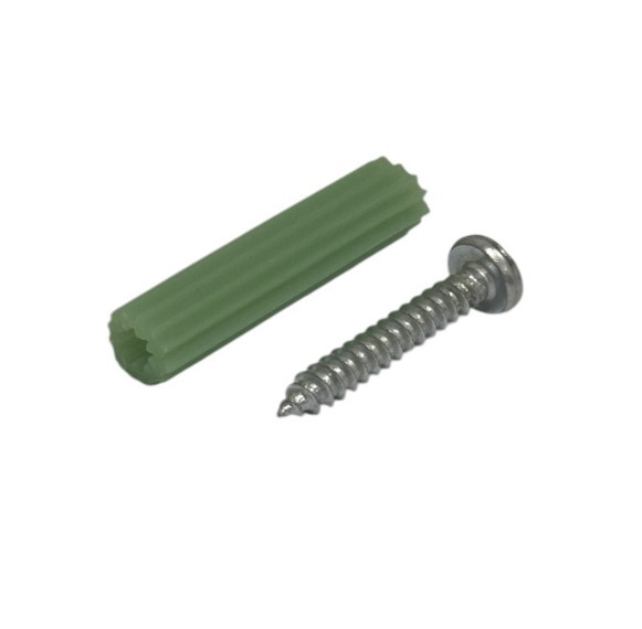 RAMPLU PLASTICO VERDE 15PZS + TORNILLO