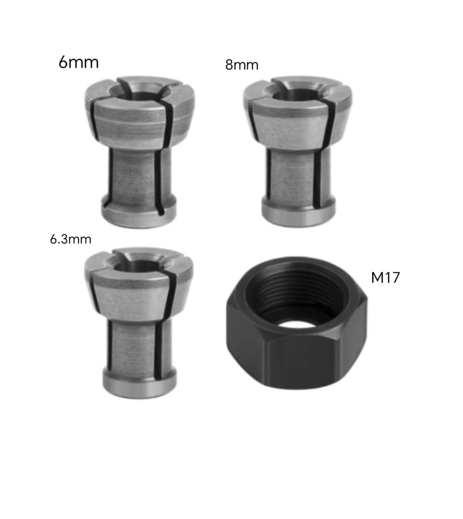 BUJE REDUCTOR M17 (6/6.3/8mm) SET ENRRUTADOR