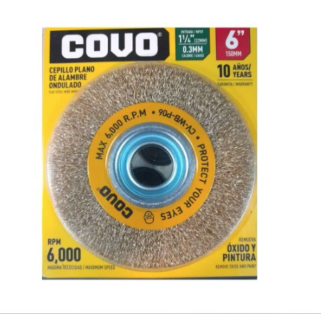 CEPILLO CIRC. PLANO 6" C/BRONCE (E. BANCO) COVO