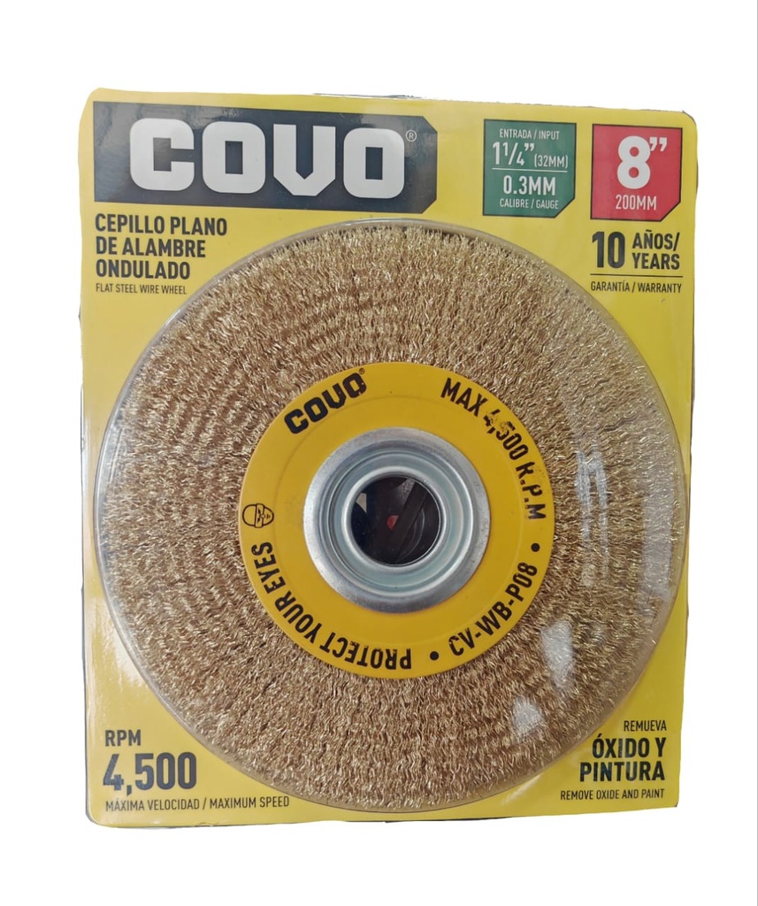 CEPILLO CIRC. PLANO 8" C/BRONCE (E. BANCO) COVO