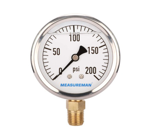 MANOMETRO  0-200psi C/ GLICERINA 