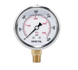 [RELOJ / 8KAX] MANOMETRO  0-600psi C/ GLICERINA