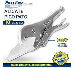 [SE-P0102] ALICATE PRESION PLANO 10" BRUFER