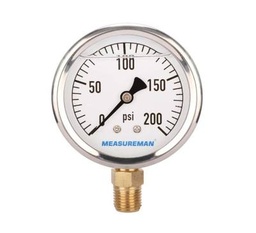 [SE-P1643] MANOMETRO  0-200psi C/ GLICERINA 