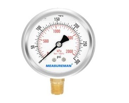 [SE-P1646] MANOMETRO  0-300psi C/ GLICERINA 