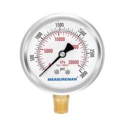 [SE-P1645] MANOMETRO  0-3.000psi C/ GLICERINA 
