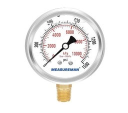 [SE-P1634] MANOMETRO  0-1.500psi C/ GLICERINA 