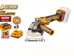 [SE-P1046] ESMERIL MANO 4 1/2" 20V INALAMB 3000/9000 RPM INGCO