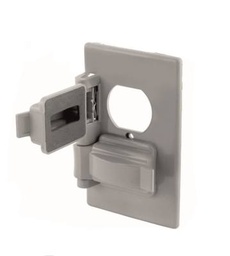 [SE-P2536] TAPA P/ TOMA REDONDA (2H + TAPA DE SEGURIDAD) BEIGE