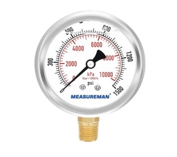 [MA211 / RELOJ / WWML / YN60 / BPSSDI] MANOMETRO  0-1.500psi C/ GLICERINA 